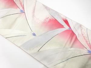 アンティーク　霞に花模様織り出し袋帯（材料）